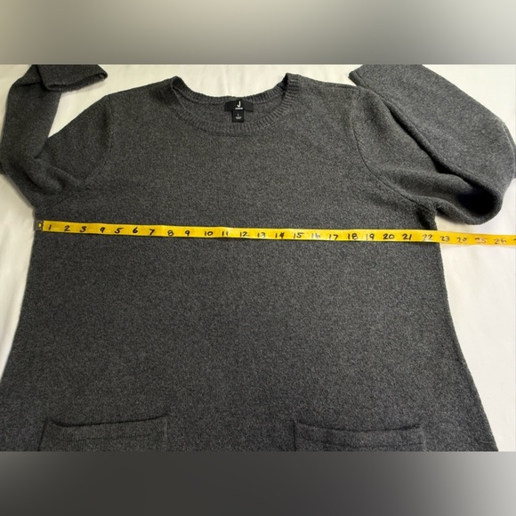 JASON WU Gray Crewneck tunic sweater with front pockets size L - Picture 12 of 13